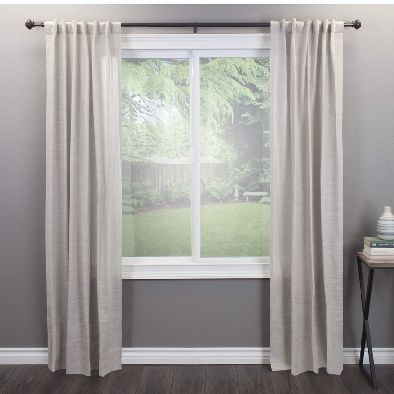 Decopolitan 1-Inch Urn Single Window Treatment Rod Set, 72 to