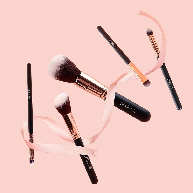 Noble Gold Makeup Brush 11 Piece Set With Brown Cosmetic