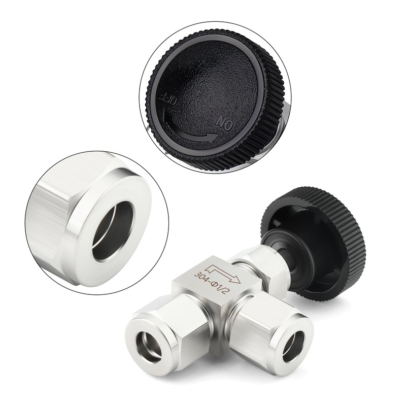 TAISHER 1PCS 304 Stainless Steel Compression Tube Square 90 Degree