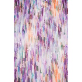 styleBREAKER 01016222 Women's Scarf with Colourful Stripes Colour Gradient Pattern and Metallic Accents, Stole Multicoloured Striped, purple