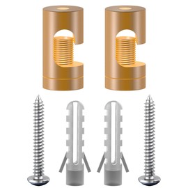 OASHISU 2 Stück Aluminiumlegierung Aufputz-Kabelhalter für Lampe Zweiteilige Wand- und Deckenpins für Textilkabel Deckenbefestigung Affenschaukel DIY mit Schrauben und Dübeln, Gold