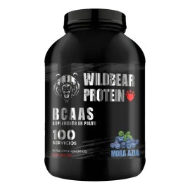Aminoácidos BCAA Polvo Wild Beard de Mora Azul, 1 kg con 100 Servicios
