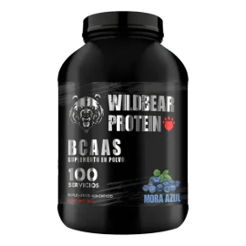 Aminoácidos BCAA Polvo Wild Beard de Mora Azul, 1 kg con 100 Servicios