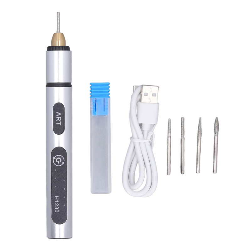 Electric Engraving Pen Rechargeable 3 Gear 5V Cordless Rotary Tool
