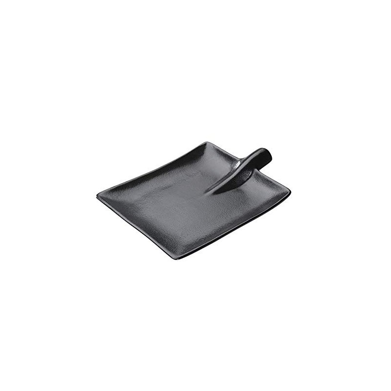 Zassenhaus 076325 Steak/Serving Plate, Ceramic, Anthracite, 25.0 x 18.0 x