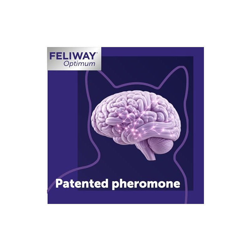 FELIWAY Optimum Cat Difusor de feromonas calmantes Mejorado, Recambio de