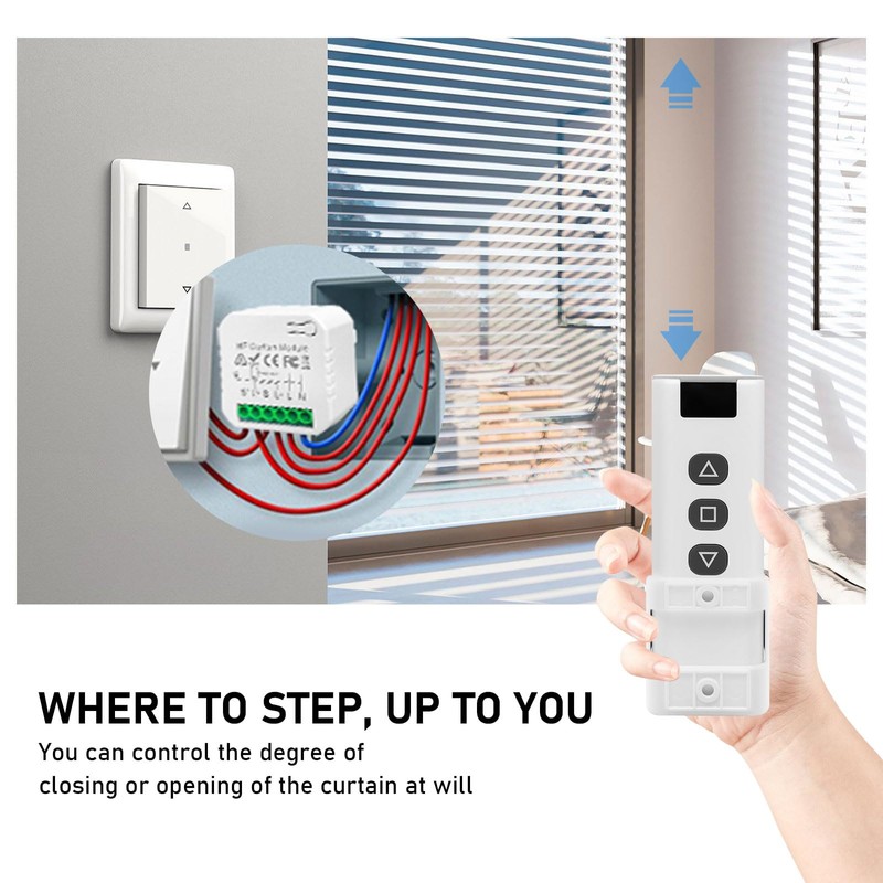 APKLVSR Wireless Roller Shutter Control Retrofit Set, Roller Shutter Switch