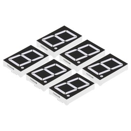 PATIKIL LED Display Digital Tube, 6 Pack 7 Segment 10 Pin 1 Bit 1.5"x2.2"x0.4" Common Cathode 3.6V LED Display Module for Electronic Driver Board, Red