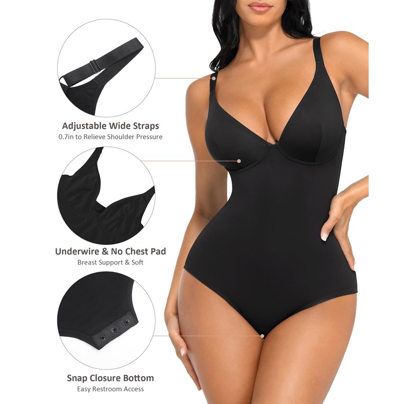 FeelinGirl Shapewear Bodysuits for Women Tummy Control Butt Lifter Panty