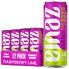 Zevia Zero Sugar Energy Drink, Raspberry Lime, 12 oz Cans