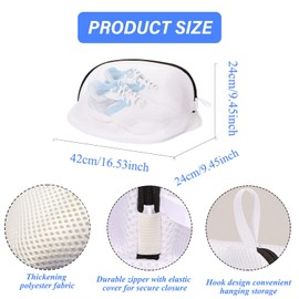 3 Pcs Laundry Bags, Shoe Washing Machine Bag, Trainer Washing Machine Bag, Washing Machine Bag, Shoe Bag for Washing Machine, Travel Reusable Laundry Wash Bag with Zips, for Shoes, Socks