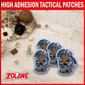 Zolawe Coffee Makes Me Feel Alive Patch, 3 Inches Sew On Iron On Patches Skeleton Embroidery Patches for Clothes Backpacks Hats Jeans Bags, Coffee Embroidered Patches, DIYPatch for Coffee Lovers