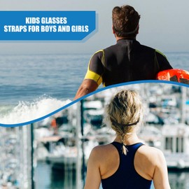 Correa ajustable para gafas Correa para gafas Paquete de 4 correas para gafas de sol Sin cola Soportes para gafas alrededor del cuello para hombres Mujeres Niños Soportes (9,5-13,5 pulgadas) 1