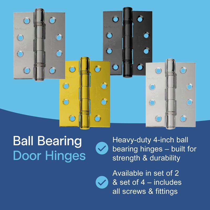 UAP 2 Set of Ball Bearing Door Hinges 4 Inch