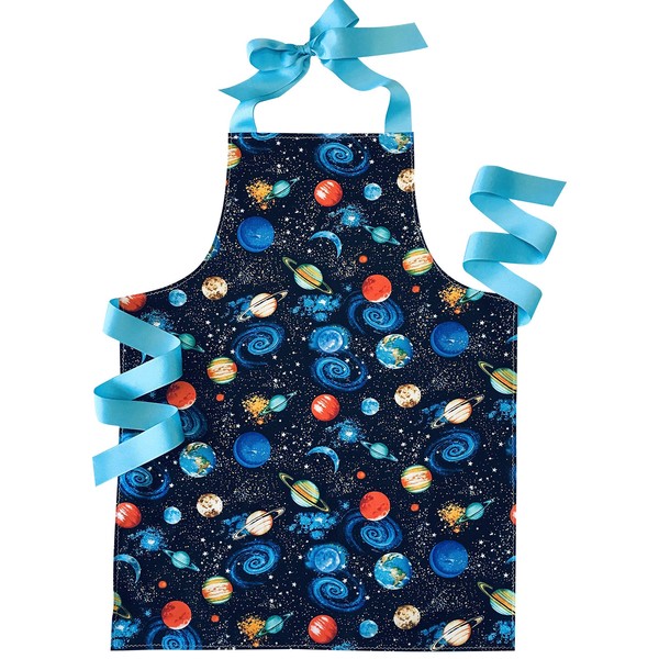 Handmade Colorful Space Galaxy Tween Girl Kitchen or Art Apron
