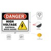 Berpahome - Danger High Voltage Sign (2 Pack) Electrical Shock