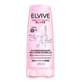 L'Oréal Paris Elvive Acondicionador Glycolic Gloss, con Ácido Glicólico, 370 Ml, 1 Unidad
