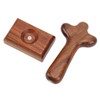 Wood Cross Tabletop Decor Hand Crafted Surface Polishing Sturdy Durable