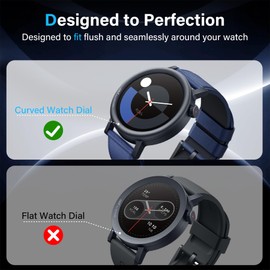 Haofun Pack of 2 Case for Nothing CMF Watch Pro 2 Protective Case with Screen Protector, Hard PC Protective Case, Dial Only for Curved Bezels - Transparent + Black