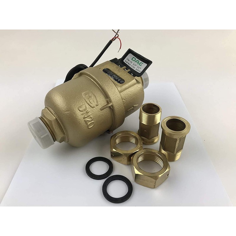 DAE VM-75P Positive Displacement Water Meter, 3/4” NPT Couplings, Pulse