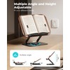 Viozon Book Stand for Reading,Book Holder, Height&Angle Adjustable, 360° Rotating