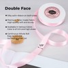 VATIN 16mm Double Faced Polyester Pearl Pink Satin Ribbon -