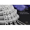Giorgio Bergamo 925 Italian Sterling Silver 4mm Solid Cuban Chain,