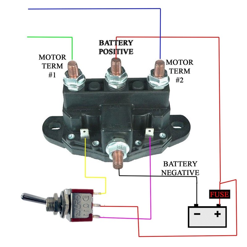 Snow Plow RELAY WINCH MOTOR REVERSING SOLENOID SWITCH NEW 12