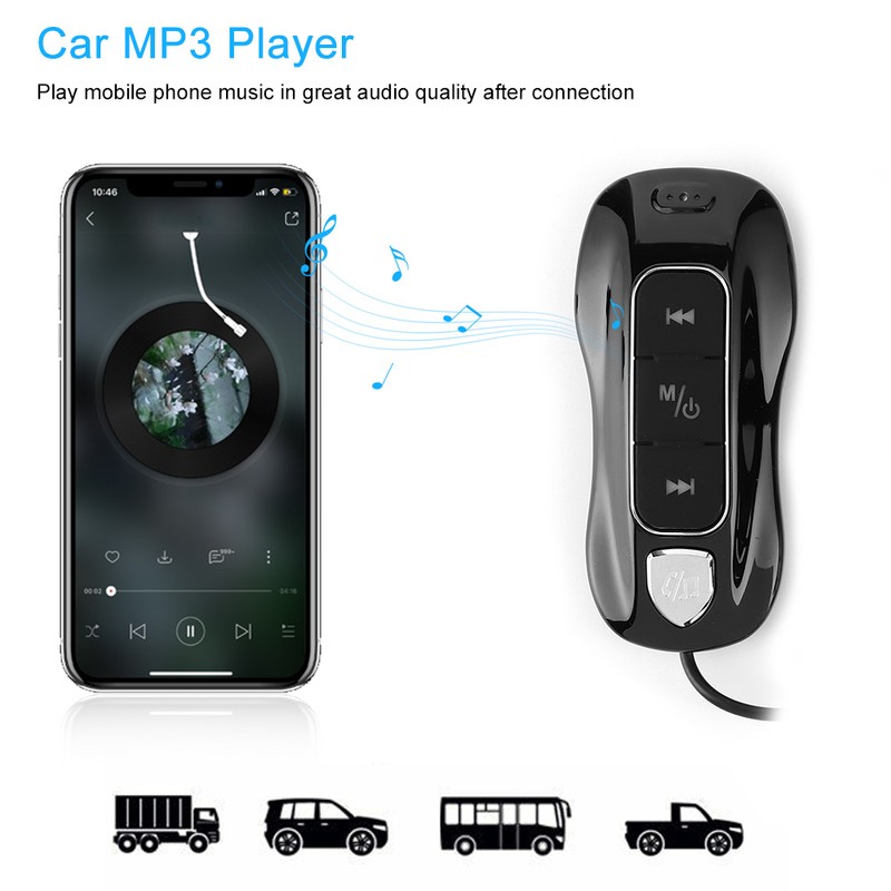 BC56 Wireless Car Bluetooth FM Transmitter Handsfree Audio Receiver Auto