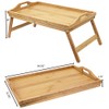 Greenco GRC2547 Foldable Breakfast Table, Laptop Desk, Bamboo