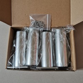 PUTOAHAO 4 Adjustable Furniture Feet, Cabinet Legs, Aluminium Alloy (Diameter 38 mm), Furniture Foot Height Adjustable (0-15 mm), Thick Pipe Wall, Furniture Foot for TV Cabinet, Bathroom, Kitchen, DIY