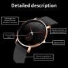 Lige Men Watch Ultra-thin Quartz Second Dial 3ATM Waterproof Women