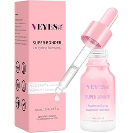 VEYES INC Super Lash Bonder for Eyelash Extensions. Glue Accelerator, Lash Sealant, Adhesive Companion, Reducing Glue Fumes and Extending Eyelash Retention Time. Professional Eyelash Supplies 15ml