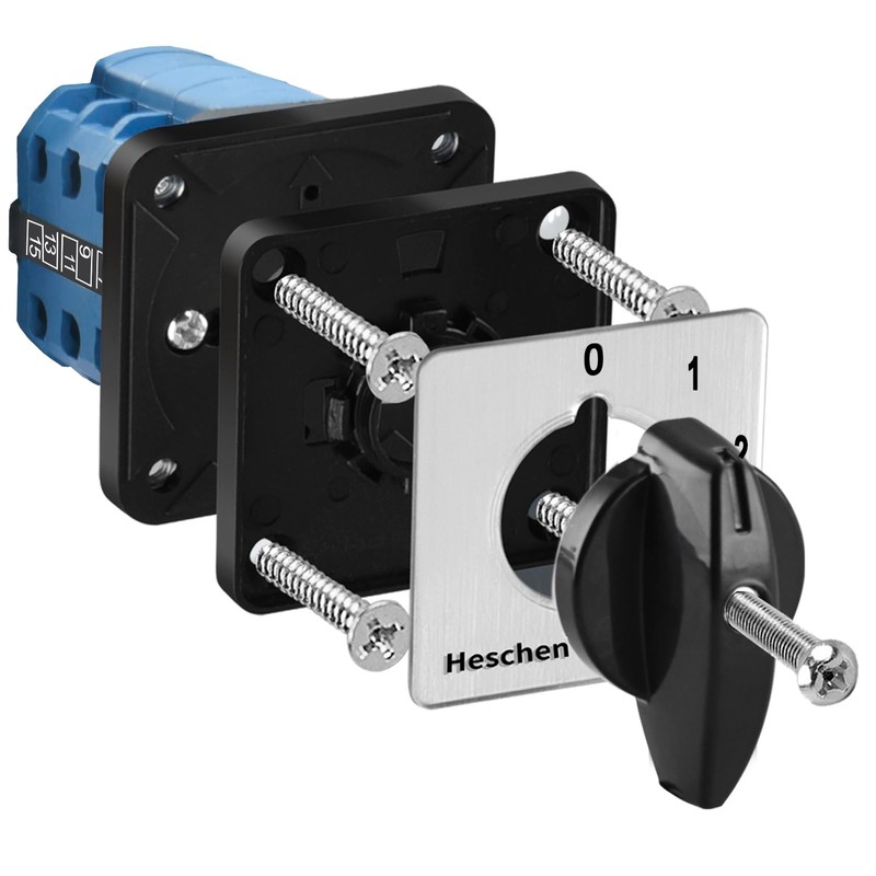 Heschen Universal Rotary Cam Selector Changeover Switch SZW26-20/0-4.4 660V 20A