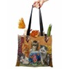 crazy bean Pack of 2 Printed Fabric Bags, Reusable Shopping