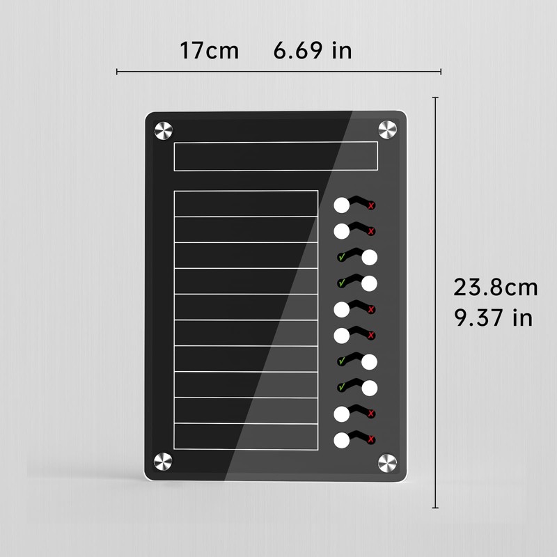 NiHome Magnetic Acrylic to Do List Planning Board with Sliders