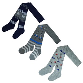 MRCC Pack of 6 boys children's knitted tights baby tights fine knitted cotton 12999, Pack of 6 Model 2