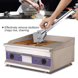 SHANGPEIXUAN Grill Scrapers, Heavy Duty Casting Aluminum Commercial Griddle Scraper with 5 Blades and Small Slant Edge Grill Scraper