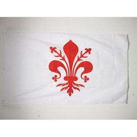 AZ FLAG Florence Flag 3' x 5' for a pole - Firenze in Tuscany flags 90 x 150 cm - Banner 3x5 ft with hole