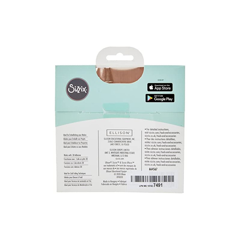 Sizzix Effectz Decorative 664567, Metallic Transfer 6" x 6" 10,