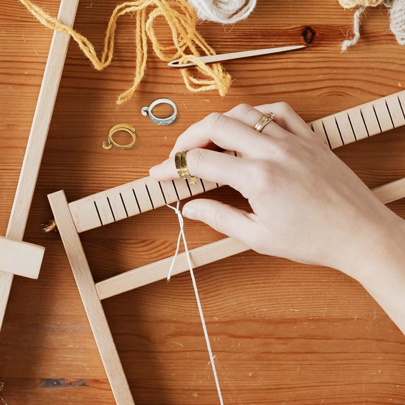 4 Pcs Crochet Adjustable Hook Knitting Crochet Tension Ring Crochet