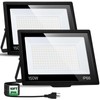 NEWREACH 150W LED Flood Light,18000LM Floodlight with Plug,IP66 Waterproof Outdoor