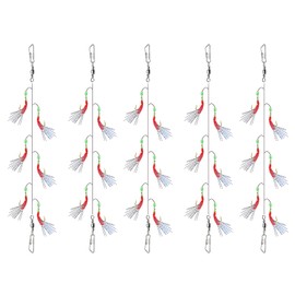 30 Piece Fishing Hook Set, Fishing Lure Artificial Bait with Luminous Beads, Bionic Flying Insects, Two-Tone Realistic Soft Bait Bait for Perch, Trout, Chub, Salt Water and Freshwater Fish