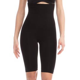 FarmaCell Body Shaper Damen 603y – Shapewear Damen Schlankmachend, Bauchweg Hose Anti-Cellulite, Skims Shapeware Figurformend Mit Hoher Taille.(Schwarz, L)