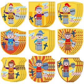Tenceur 36 Pcs Armor of God Craft Kit Religious Sunday School Crafts for Kids Armor of God Stickers VBS Crafts Bible Crafts for DIY Children Fun Home Classroom Activities Christian Party Decorations