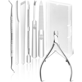 BLATOWN 7pc Ingrown Toenail Remover Pedicure Tools Kit, Nail Clippers, File and Lifters Set for In Grown nails Removal, Professional Surgical Stainless Ingrown Toenail Tool Under Nail Cleaner