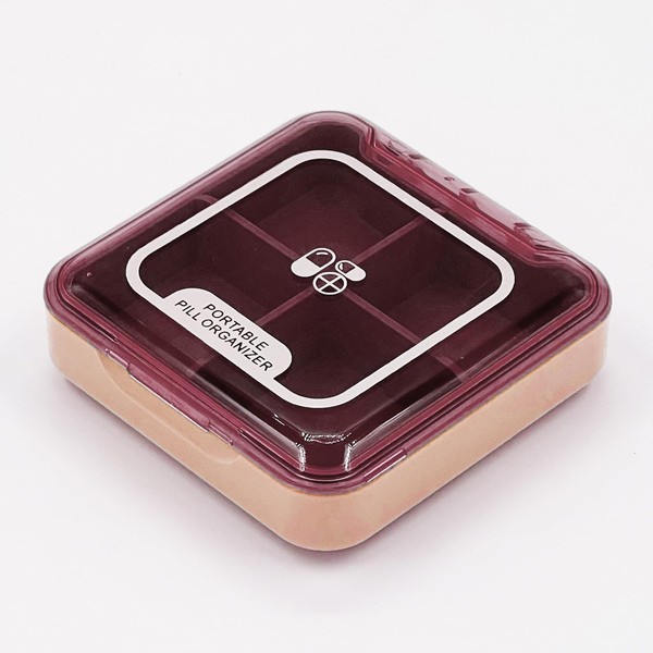 AHLPO Pill Box Small Portable Travel Pill Organiser for Travel