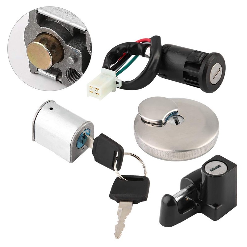 Helmet Lock, Ignition Lock, Lock + Key Set, Motorcycle Ignition