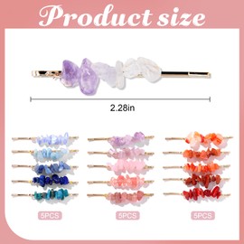 Knana 15Pcs Crystal Hair Pins Small Hair Claw Clips Hair Accessories for Women Girls