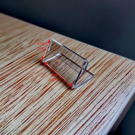 Card Stand, Acrylic Stand, Card Holder, L-Shaped, Mini, 1.6 x 0.8 inches (4 x 2 cm), Show Cards, Price Tags, Clear, POP Stand, Card Holder, Set of 10, Side Place, Tabletop, Name Tags, Advertising,